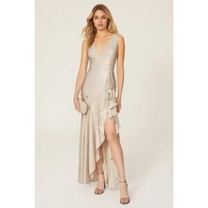 Badgley Mischka Ruffled Sequin Gown 2